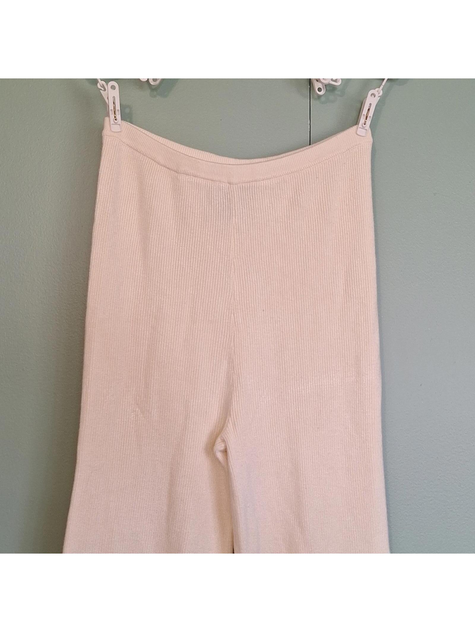 Brunette The Label Cream Knit Comfort Lounge Pant Size Medium Large — image 2 of 6